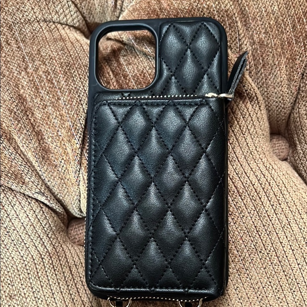 Black Chain Strap IPhone 12 Pro Case with Crossbody Functionality. - Picture 3 of 5